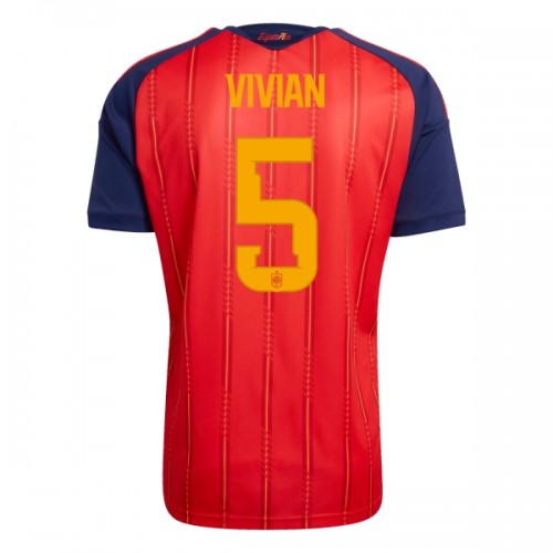 Camisola do Espanha Vivian 5 Equipamento Principal Mundial 2026 Camisola do Espanha Vivian 5 Equipamento Principal Mundial 2026